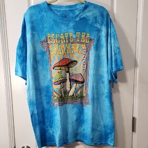 Life Clothing Co. Graphic Tie Dye T-Shirt with Mushroom Design - XXL